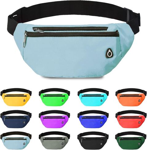 Fanny Pack for Women Men,Crossbody Fanny Pack Water Resistant Sports Waist Bag Pack, Belt Bag for Travel Hiking Running in Kuwait