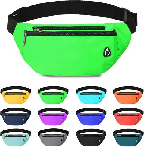 Fanny Pack for Women Men,Crossbody Fanny Pack Water Resistant Sports Waist Bag Pack, Belt Bag for Travel Hiking Running in Kuwait