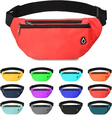 Fanny Pack for Women Men,Crossbody Fanny Pack Water Resistant Sports Waist Bag Pack, Belt Bag for Travel Hiking Running in Kuwait