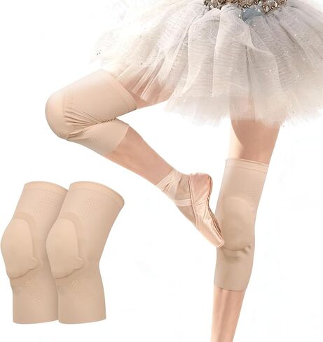 Ultra-thin Dance Knee Sleeves with Gel Pads for Dance, Ballet, Yoga, Cheerleading, Leg Sleeves for Girls，Gift Idea in Kuwait