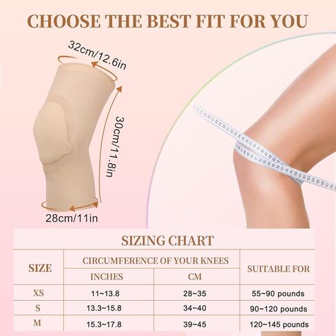 Ultra-thin Dance Knee Sleeves with Gel Pads for Dance, Ballet, Yoga, Cheerleading, Leg Sleeves for Girls，Gift Idea in Kuwait