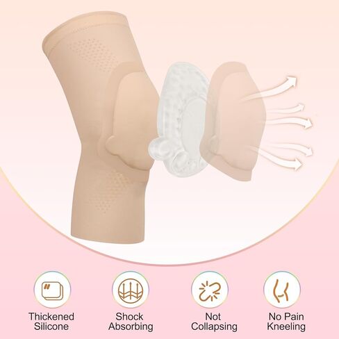 Ultra-thin Dance Knee Sleeves with Gel Pads for Dance, Ballet, Yoga, Cheerleading, Leg Sleeves for Girls，Gift Idea in Kuwait