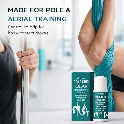 مقبض قابل للدوران، مقبض يمكن التحكم فيه بالروزين الطبيعي للرقص على العمود والحرير الجوي، لليدين والساقين وملامسة الجسم، غير قابل للانزلاق، 2 أونصة سائلة (60 مل) in Kuwait