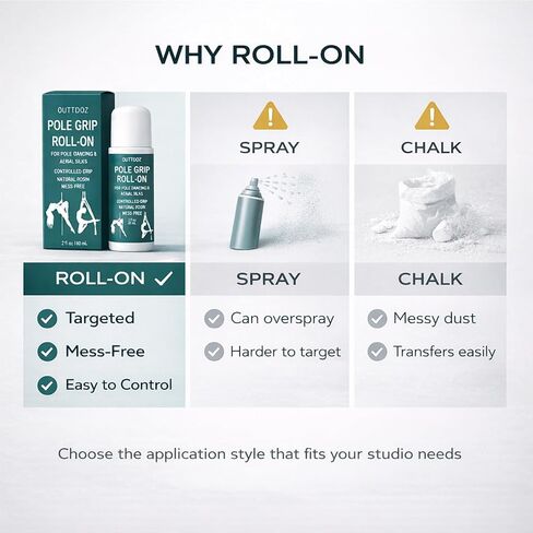 مقبض قابل للدوران، مقبض يمكن التحكم فيه بالروزين الطبيعي للرقص على العمود والحرير الجوي، لليدين والساقين وملامسة الجسم، غير قابل للانزلاق، 2 أونصة سائلة (60 مل) in Kuwait