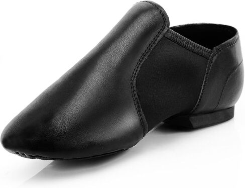 أحذية جاز سوداء للنساء والرجال والفتيات، أحذية رقص الجاز بنعل مقسم للنساء وحذاء رقص جلدي للبالغين in Kuwait