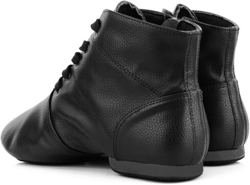 أحذية رقص الجاز السوداء للسيدات مع سحاب أحذية الجاز للنساء والفتيات البالغات ونعل منفصل in Kuwait