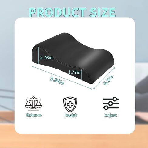 وسادة دعم الرأس والرقبة من بيلاتيس - وسادة بيلاتيس مريحة لمحاذاة عنق الرحم - مسند رأس إسفنجي عالي الكثافة مع حزام قابل للتعديل - يناسب معظم آلات الإصلاح ومعدات البيلاتيس المنزلية in Kuwait