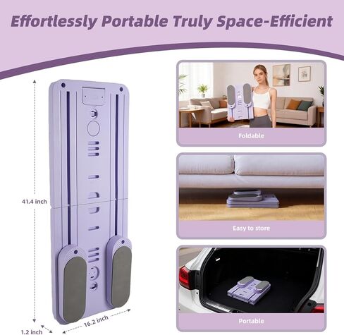 Pilates Reformer Board, Foldable Pilates Reformer Kit,Portable Pilates Machine for Women Girls，All-in-1 Multi-Purpose Abs Core Pilates Equipment Workout for Home Office Indoor in Saudi Arabia