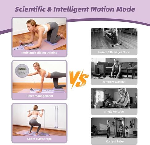 Pilates Reformer Board, Foldable Pilates Reformer Kit,Portable Pilates Machine for Women Girls，All-in-1 Multi-Purpose Abs Core Pilates Equipment Workout for Home Office Indoor in Saudi Arabia