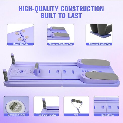 مجموعة بيلاتيس بيلاتيس ريفورمر 6 في 1 متعددة الوظائف لمعدات التمارين المنزلية، آلة بيلاتيس محمولة قابلة للطي، مدرب لوح تمارين البطن للنساء in Kuwait