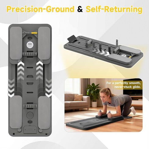 لوح بيلاتيس مريح للاستخدام المنزلي، مجموعة مصلح بيلاتيس قابلة للطي مع أشرطة مقاومة، معدات لياقة بدنية احترافية الكل في واحد للعضلات الأساسية وعضلات البطن والأرداف والساقين والمؤخرة وتنغيم الذراعين in Kuwait