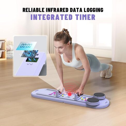 لوح ماكسون بيلاتيس - مصلح بيلاتيس 6 في 1 قابل للطي للمنزل، معدات بيلاتيس أرجوانية مع وظيفة انزلاق - مدرب أساسي خفيف الوزن للنساء (أرجواني) in Kuwait