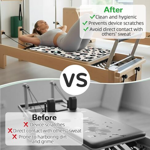 بساط مصلح بيلاتيس غير قابل للانزلاق، بساط منشفة بيلاتيس بسطح من الصوف الناعم، بساط بيلاتيس مع معدات متعددة، خفيف الوزن وقابل للطي، يمتص العرق ويجف سريعًا، لليوجا واللياقة البدنية (مرقط) in Kuwait