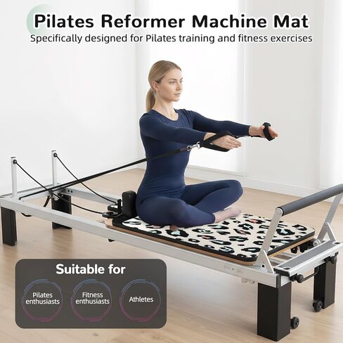 بساط مصلح بيلاتيس غير قابل للانزلاق، بساط منشفة بيلاتيس بسطح من الصوف الناعم، بساط بيلاتيس مع معدات متعددة، خفيف الوزن وقابل للطي، يمتص العرق ويجف سريعًا، لليوجا واللياقة البدنية (مرقط) in Kuwait