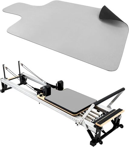 بساط بيلاتيس مصلح غير قابل للانزلاق، بساط منشفة بيلاتيس بسطح من الصوف الناعم، بساط بيلاتيس مع معدات متعددة، خفيف الوزن وقابل للطي، يمتص العرق ويجف سريعًا، لليوجا واللياقة البدنية (رمادي) in Kuwait