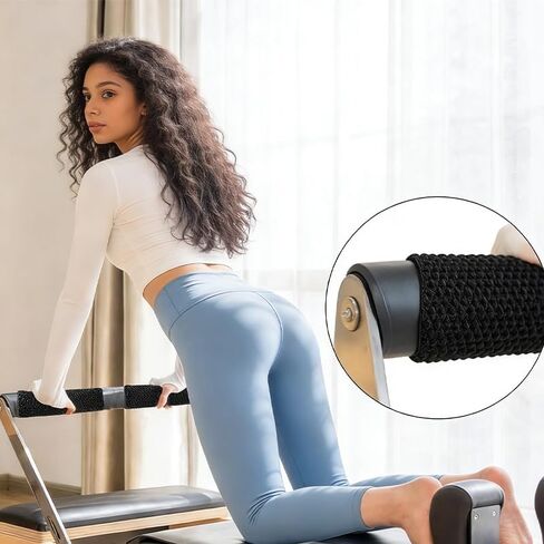 2PCS Pilates Non Slip Mat,Gripper Pad,Unisex Anti Skid Pilates Reformer Mat,Anti Slip Hand Workout Pads for Sweaty Hands, Foldable Grips Gloves for Body Building Indoor Home Gym Fitness in Saudi Arabia