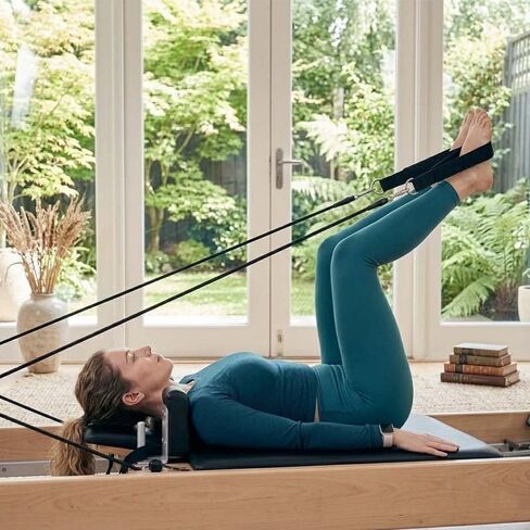 2PCS Pilates Straps Soft Padded Handles, Durable Pilates Double Loop D-Ring Straps,Pilates Straps for Reformer,Home Gym & Yoga Workout Exercise Accessories in Kuwait