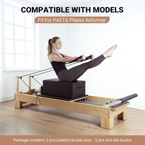 Padded Double Loop Kit for Balanced Body Pilates Reformer, Straps with D Rings for Studio, for Clinical, for Allegro 1 Pilates Reformers Equipment in Saudi Arabia