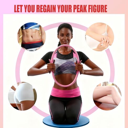 Home Pilates Kit for Women, Pilates Equipment Ring Set with Magic Circle, Body Tape Measure, D Grip Dumbbells, Pilates Ball, Massage Ball, Yoga Socks and Resistance Bands in Kuwait