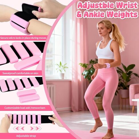 Pilates Equipment Kit for Home Workouts - 18pcs Set- 14'' Pilates Ring and Ball Set for Women, Pilates/Yoga Accessories Kit with Wrist Weights, Resistance Bands, Core Sliders, Yoga Strap, Socks, Bag in Kuwait