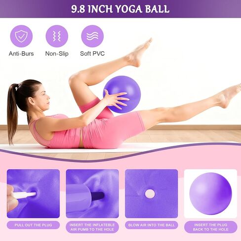 Home Pilates Kit for Women, Pilates Ring Set, Pilates Equipment Kit for Women Home Workouts, Pilates Essentials Kit with Pilates Ring and Ball, Resistance Bands for Strength, Toning, Flexibility in Saudi Arabia