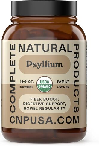 Pure Natural Whole Psyllium Husk Powder Capsules - 660mg Capsules 100 Pure Unflavored Fiber & Colon Cleanse Pills in Kuwait