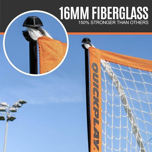 QuickPlay Ripshot Flexi Lacrosse Goal 6x6' - Regulation Lacrosse Goal with 8 Ply Lacrosse Net, 80 Second Pop Up Portable Backyard Lacrosse Goal for Training & Boys and Girls Lacrosse in Saudi Arabia
