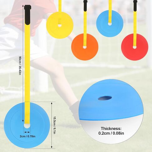 Soccer Goal Shooting Training Target: 8pcs Goal Targets with Adjustable Extra-Long Strips for Goals Training Enhance Agility Speed for Lacrosse, Hockey, Baseball, Football in Saudi Arabia