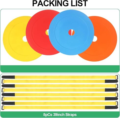 Soccer Goal Shooting Training Target: 8pcs Goal Targets with Adjustable Extra-Long Strips for Goals Training Enhance Agility Speed for Lacrosse, Hockey, Baseball, Football in Saudi Arabia