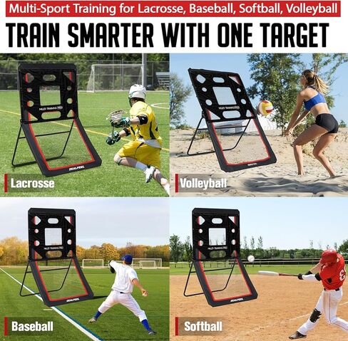 Lacrosse Rebounder Target Net 4×4FT, Lacrosse Bounce Back Pass Cover, Volleyball/Baseball Rebounde Target Net for 4×6FT & 4×7FT Rebounders in Kuwait