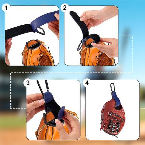Adjustable Baseball Glove Clip, Adjustable Baseball Glove Holder for Bag with Hanging Loops Sports Training Gear Organization Clip Bag Tool for Drying Charms Team Gifts in Saudi Arabia