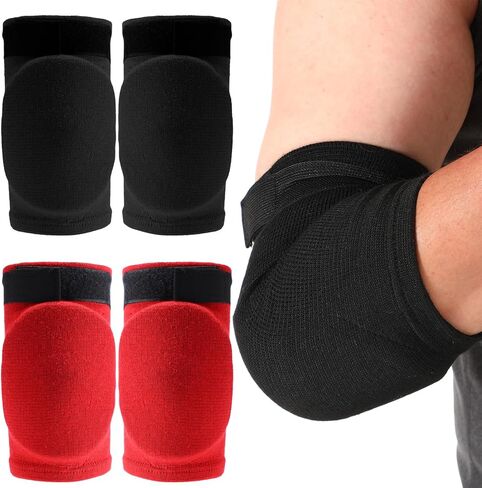 2 Pairs Muay Thai Elbow Pads for Muay Thai Kick Boxing Wrestling Basketball Adjustable Elbow Protector Avoid Abrasions Bruises Sprains During Training to Ensure Sports Safety for Man in Saudi Arabia