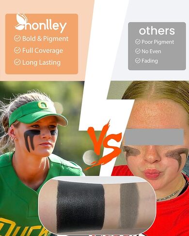 Eye Black for Multi Sports, Anti-Glare Eyeblack for Baseball Football Softball Lacrosse Game Gare, Waterproof Grease Black Paint for Athletes & Fans Accessories in Kuwait