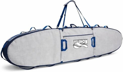 حقيبة سفر لركوب الأمواج بطول 8 أقدام، حقيبة مزدوجة متينة لركوب الأمواج 1680D مع حماية 360 درجة، سقف السيارة وخط الطيران جاهز لألواح ركوب الأمواج 6'0/6'6/7'0/7'6/8'0 (بحد أقصى 24 بوصة) in Kuwait