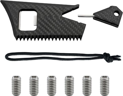 طقم مشط شمع متعدد الأدوات بزعانف ركوب الأمواج، يتضمن مفتاح زعنفة، وفتاحة زجاجات، وكاشطة وسلسلة مقود، ومسامير إمساك من الفولاذ المقاوم للصدأ متوافقة مع FCS، والعقود الآجلة، واللوح الطويل، وSUP in Kuwait