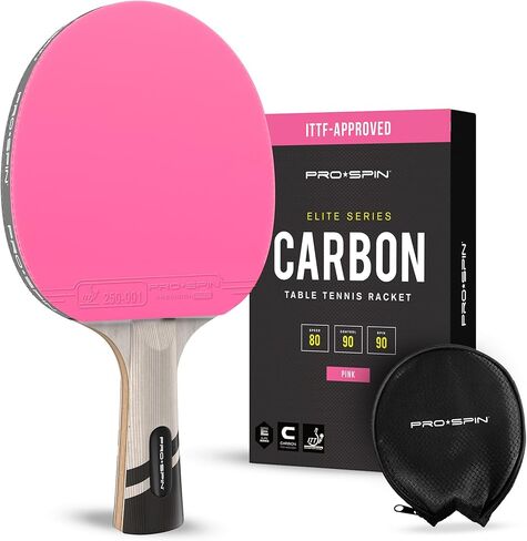 PRO-SPIN Ping Pong Paddles – ITTF Approved Professional Table Tennis Rackets with Carbon Fiber for Superior Control | 7-Ply Blade, Premium Rubber, 2.0mm Sponge in Saudi Arabia