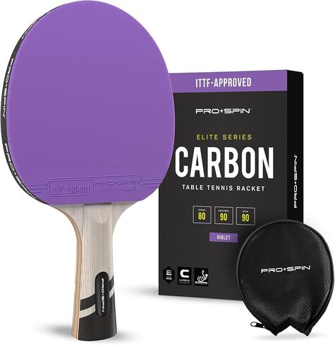 PRO-SPIN Ping Pong Paddles – ITTF Approved Professional Table Tennis Rackets with Carbon Fiber for Superior Control | 7-Ply Blade, Premium Rubber, 2.0mm Sponge in Saudi Arabia