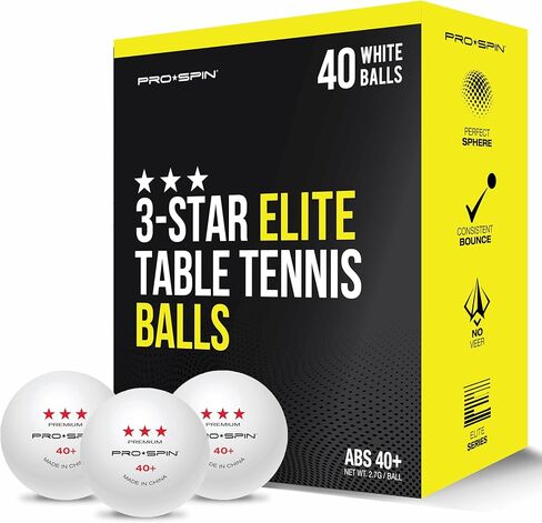 PRO-SPIN Ping Pong Balls – 3-Star ITTF-Approved Premium Table Tennis Balls | High-Performance 40+ ABS Professional Quality for Indoor & Outdoor Games in Saudi Arabia