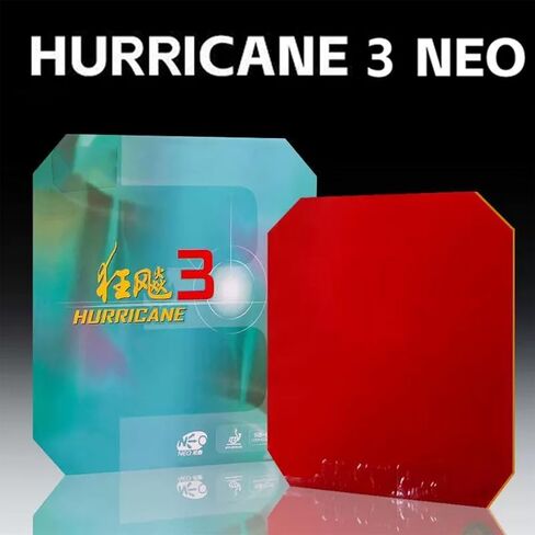 ورقة مطاطية لتنس الطاولة 3-NEO من DHS Hurricane، مطاط Ping Pong احترافي، مادة بلاستيكية، 7.2 × 6.93 بوصة in Kuwait