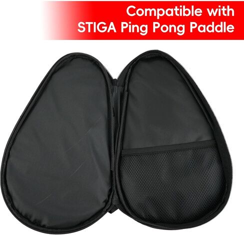 غطاء مجداف بينج بونج متوافق مع ستيجا - حقيبة تنس الطاولة لمجدافين و7 كرات، حقيبة مجداف ذات سعة كبيرة مع حقيبة كرة منفصلة، ​​حقيبة تخزين مقاومة للماء والصدمات in Kuwait