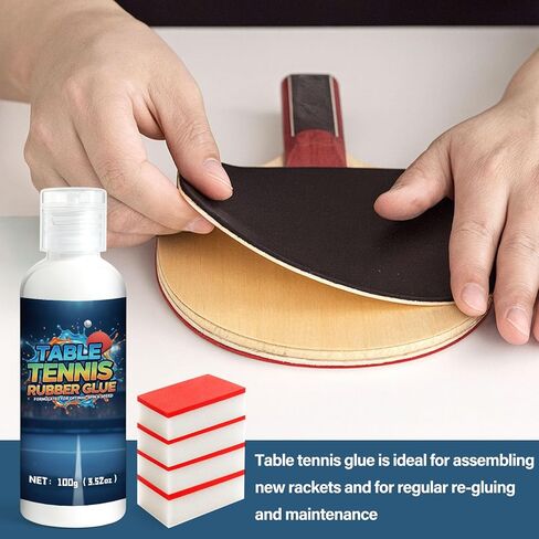100ml Table Tennis Glue, Quick Dry Racket Rubber and Blade Adhesive for Assembly and Maintenance, Strong Bonding, Prevents Peeling, Ensure Structural Stability & Performance in Kuwait