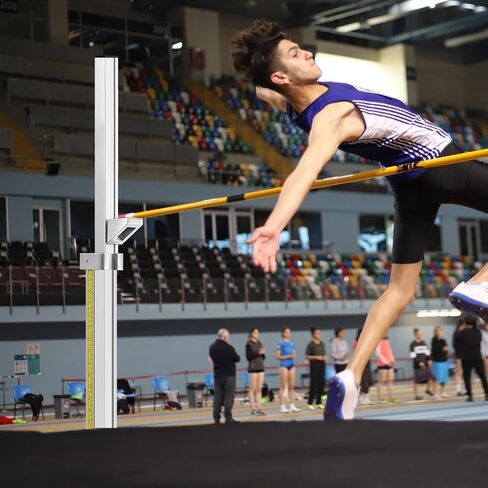 1 Pair Official Competition Track and Field High Jump Standards, 2-8 ft Adjustable, 1/4" Intervals, 16" Roll Away Base, Aluminum Uprights, for High School, Training, Sports Meeting, Club in Kuwait