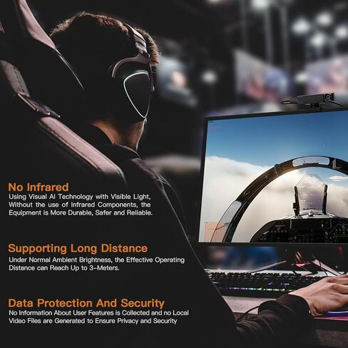 نظام تتبع الرأس MiYee لـ AimxyZ مع تقنية التتبع 6DoF، مستشعر ألعاب السباق لمحاكاة تتبع الرأس لألعاب الكمبيوتر، سهل التركيب، لا حاجة إلى ارتداء أي معدات in Kuwait