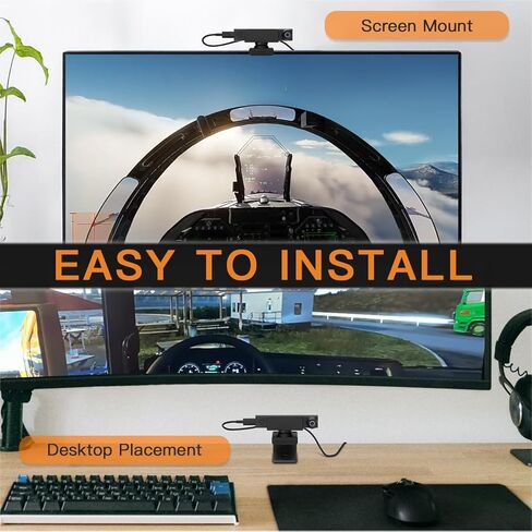 نظام تتبع الرأس MiYee لـ AimxyZ مع تقنية التتبع 6DoF، مستشعر ألعاب السباق لمحاكاة تتبع الرأس لألعاب الكمبيوتر، سهل التركيب، لا حاجة إلى ارتداء أي معدات in Kuwait