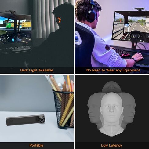 نظام تتبع الرأس MiYee لـ AimxyZ مع تقنية التتبع 6DoF، مستشعر ألعاب السباق لمحاكاة تتبع الرأس لألعاب الكمبيوتر، سهل التركيب، لا حاجة إلى ارتداء أي معدات in Kuwait