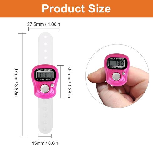 عداد نقر الأصابع من أمبل 5 قطع، عداد تالي مع شاشة رقمية إلكترونية LCD مكونة من 5 أرقام، نقرات للحياكة، الجولف، اللفة، وعد المخزون in Kuwait