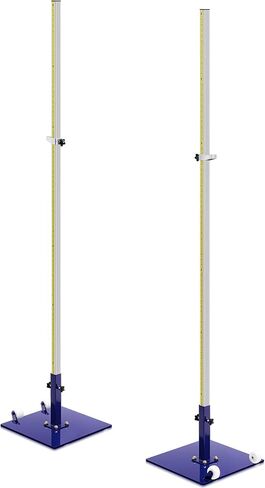 1 Pair High Jump Upright Standards Pair with Height Scale, 1-7 ft Adjustable, Track & Field Equipment for Athletics Training, Steel Frame with Stable Base for Indoor Outdoor Use in Kuwait