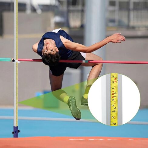 1 Pair High Jump Upright Standards Pair with Height Scale, 1-7 ft Adjustable, Track & Field Equipment for Athletics Training, Steel Frame with Stable Base for Indoor Outdoor Use in Kuwait