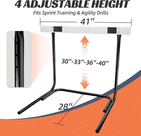 MR Height Adjustable Hurdle for Track and Field, Pro Athletic Hurdle with Heavy-Duty Base Counterweight, Anti-Tip Design for Sprint Training, Competition Practice, Speed Drills in Kuwait