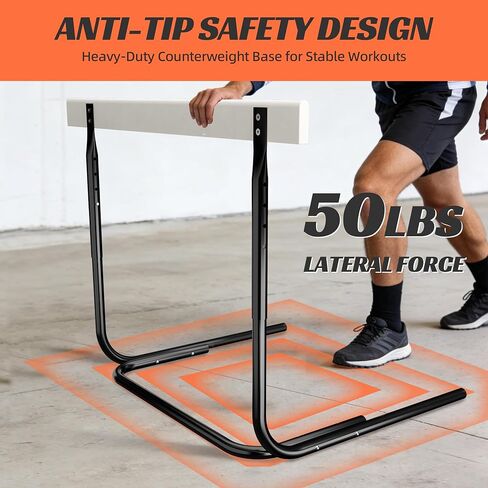 MR Height Adjustable Hurdle for Track and Field, Pro Athletic Hurdle with Heavy-Duty Base Counterweight, Anti-Tip Design for Sprint Training, Competition Practice, Speed Drills in Kuwait